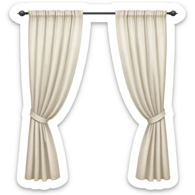 a full view of Curtain sticker