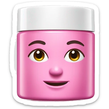Pink face cream product sticker