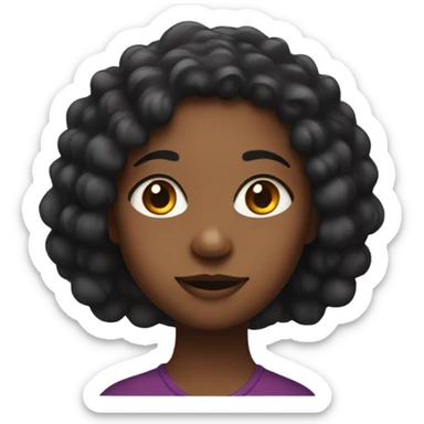 an emoji of a black girl with an " i'm impressed face" sticker