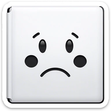 a white page with words sticker