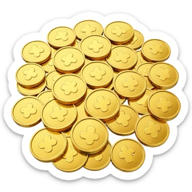 coins gold sticker