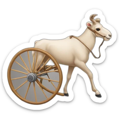 Un chameau en fauteuil roulant sticker