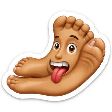 Eat toes  sticker