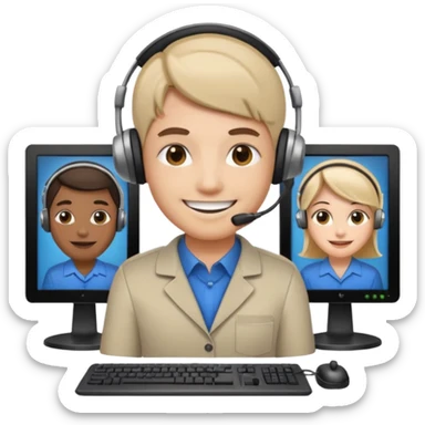 system administrator with a server and a monitor emoji sticker