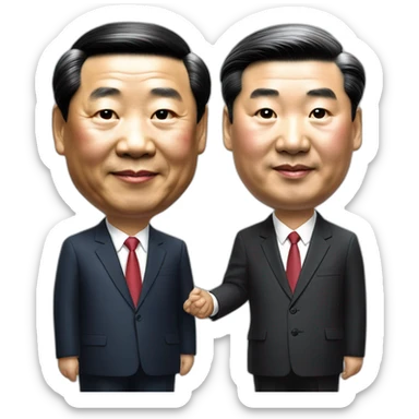 Xi jinping meets xi jinping sticker