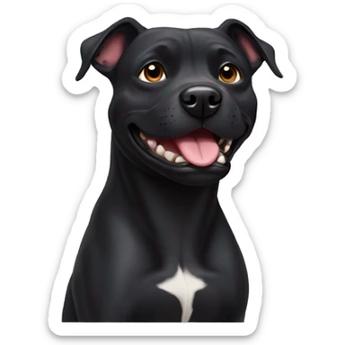 black staffy dog sticker