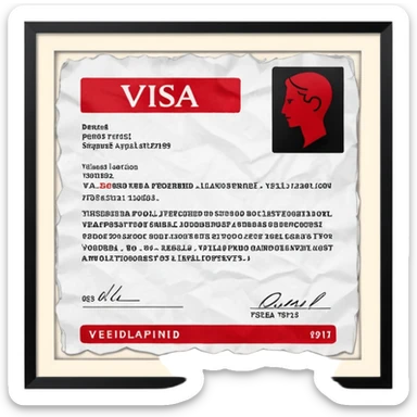 visa de turista denegada sticker