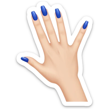 a woman's hand with blue nails is a like gesture sticker