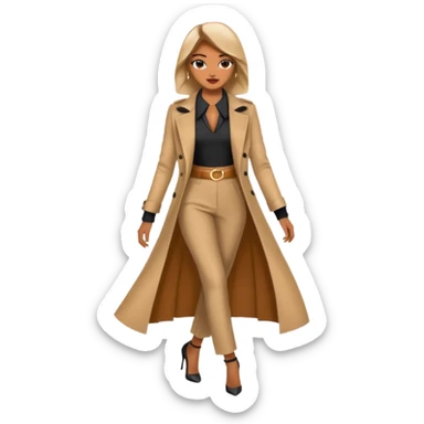 a fashion model slaying on the runway sticker