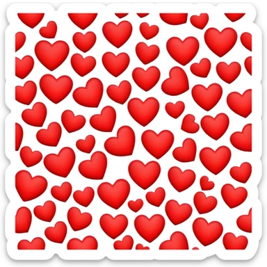 Lots of hearts sticker
