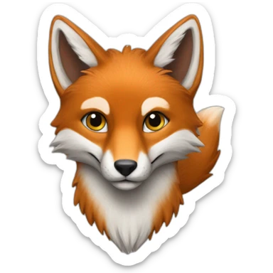 Renard a neuf queu sticker