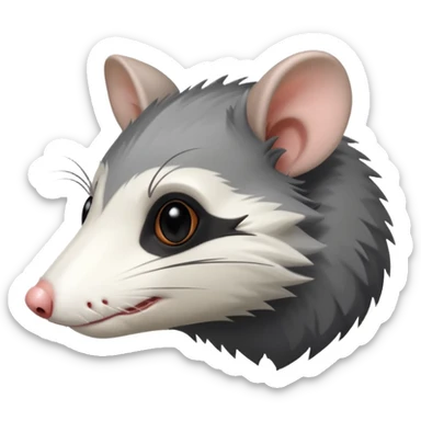 opossum side view sticker