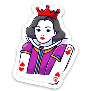 Queen of Hearts from Alice in Wonderland sticker
