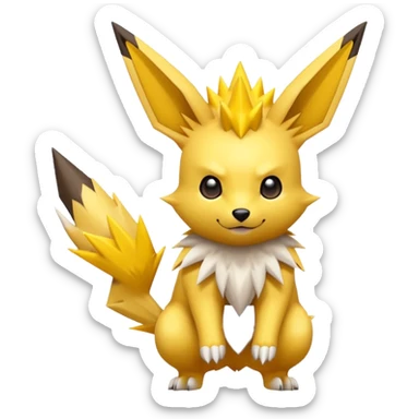 Jolteon the electric Pokémon waving sticker