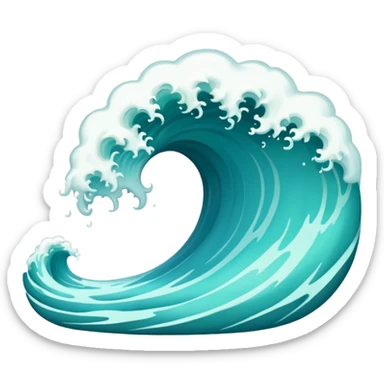 silly wave sticker