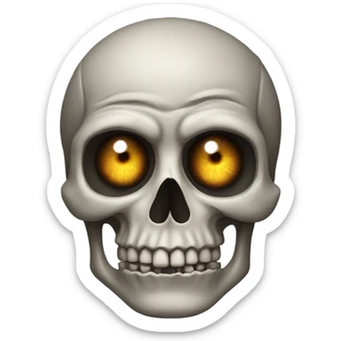 Skull with code eyes sticker