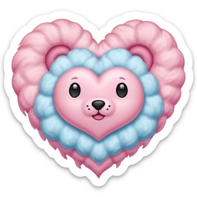 Paw heart sticker