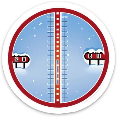 Kreis Racetrack with snow in winter sticker