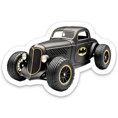 1:10 off-road lcg Basher Batman’s 1934 blackened tarnished Darth Vader hotrod ford jaguar Rolls rc car (extra wide tires with fenders) sticker