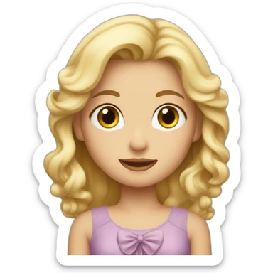 A blonde girl looks like a Jennie wearing a Rosie dress sticker