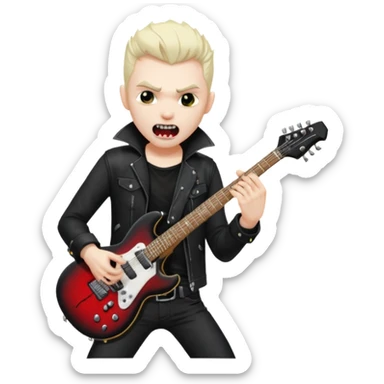 vampire rocking out with guitar sticker