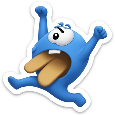 Bluey doing a backflip sticker
