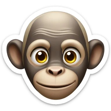 bald monkey sticker