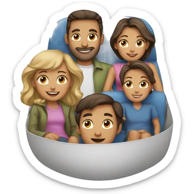 Family in a aircraft sticker