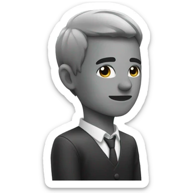 neck with guy looking to the side sticker