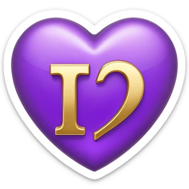 The golden Letter “t” inside a Purple Heart sticker