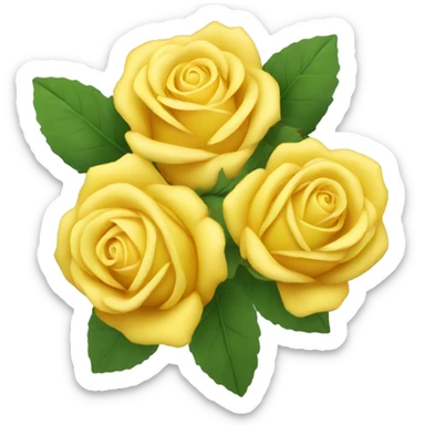 Yellow rose Bouquet  sticker