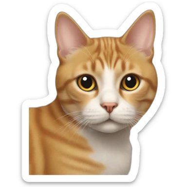 a cat which is in superposition with a dog sticker