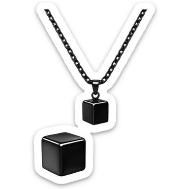 Black vertical cube necklace  sticker
