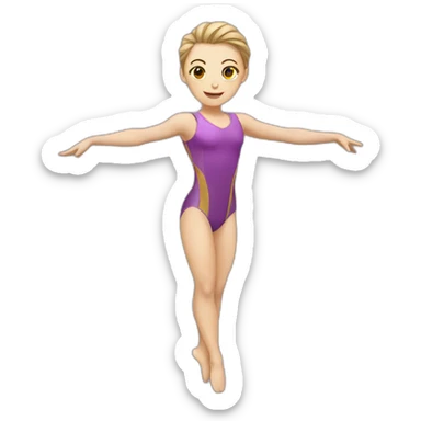 female apparatus gymnastics sticker