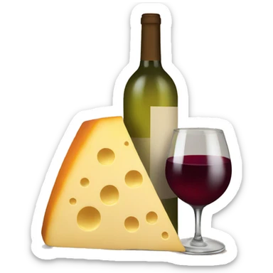 Wine and cheese  sticker