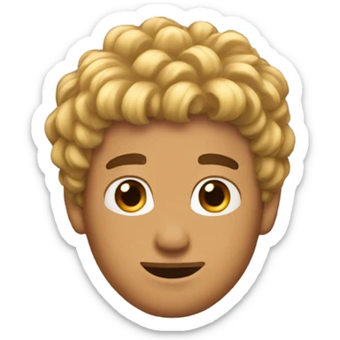 a guy who has a bush as hair sticker