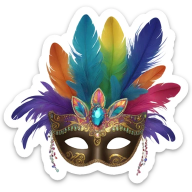 Masquerade eye mask sticker
