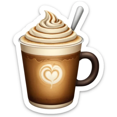 Coffee latte color  creamy and dark brown sticker