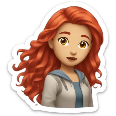Red hair cutie Filipino sticker