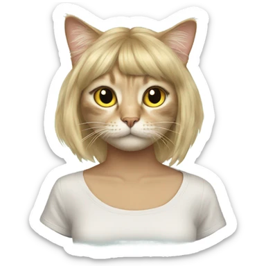 Cat with Taylor swift shirt on sticker