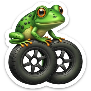 Frog Has Tire Body sticker
