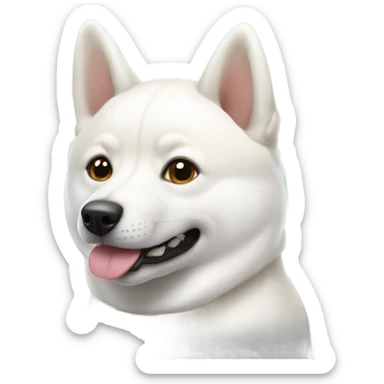 White Shiba Inu sticker