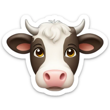 Cute cow sticker
