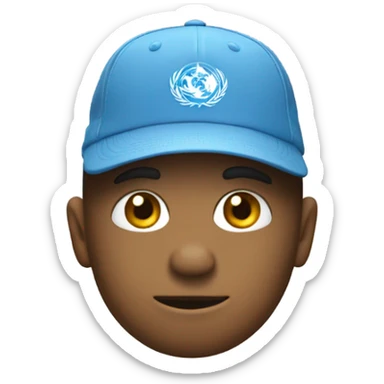 un squelette avec une casquette sticker