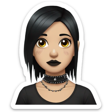 Emo girl crying sticker