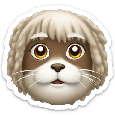 Brown ragdoll with white chin sticker