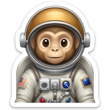 astronaut monkey  sticker