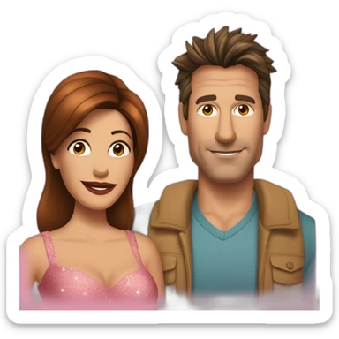 Susan et Mike Delfino avec les mêmes vêtements et même coiffure que dans la série Desperate Housewives  sticker