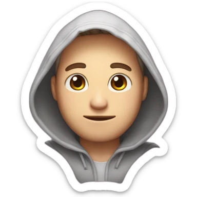 Zinzin guy wearing a Kirby hood sticker