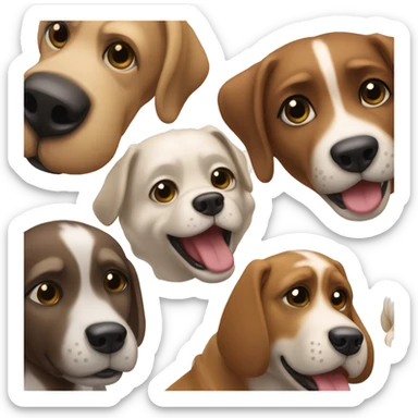 Perros enfadados de cuerpo entero actuando como humanos sticker